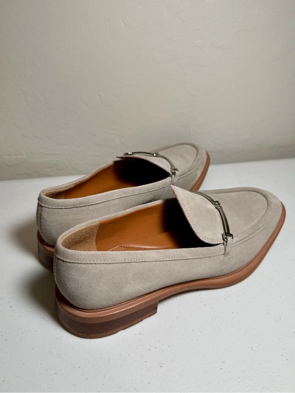 Women’s Suede Bit Loafers in Gray/Greige